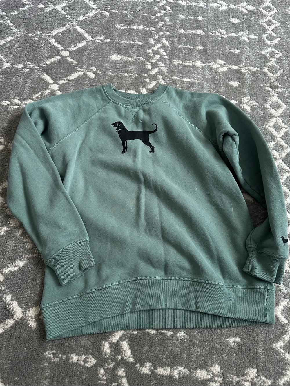 Green Black Dog Crewneck